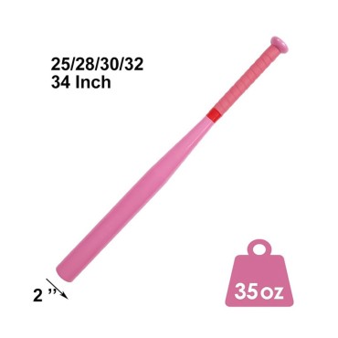 Pink aluminum non-slip baseball bat