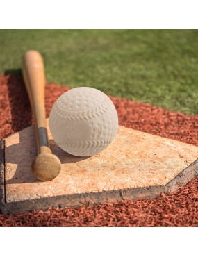 White high-quality durable rubber baseball