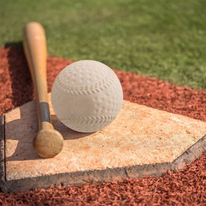 White high-quality durable rubber baseball