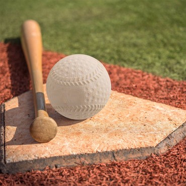 White high-quality durable rubber baseball