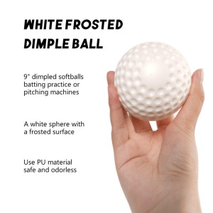 White textured soft training baseball