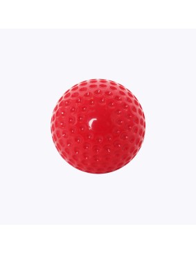 Red 9-inch practice dent baseball