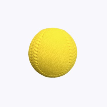Yellow 10-inch foam training baseball