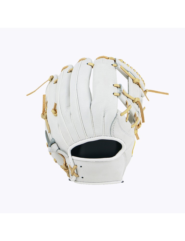White lightweight and breathable baseball glove