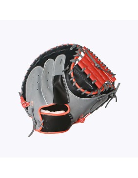 Grey professional leather baseball glove
