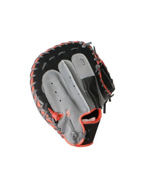 Grey professional leather baseball glove