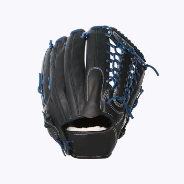 Black comfortable leather baseball glove