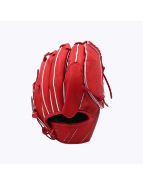 Red high-quality leather baseball glove
