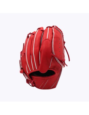 Red high-quality leather baseball glove