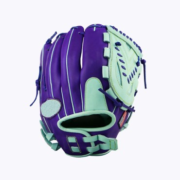 Purple infield leather baseball glove