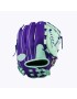 Purple infield leather baseball glove