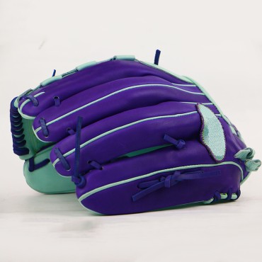 Purple infield leather baseball glove