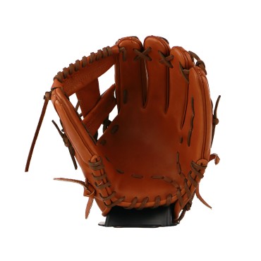 Brown leather professional baseball glove Brown leather professional baseball glove