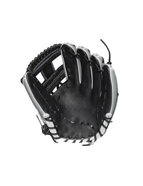 Gray leather infield baseball glove