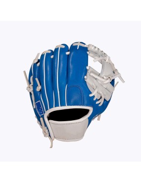 Blue training leather baseball glove