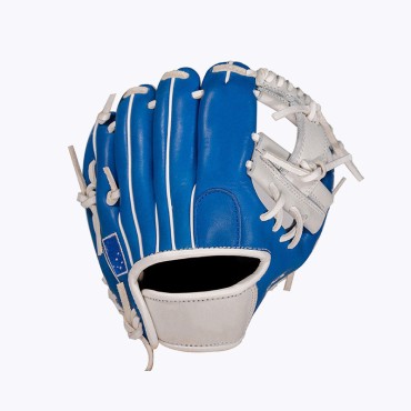Blue training leather baseball glove