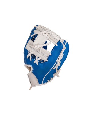 Blue training leather baseball glove