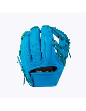 Blue infield leather baseball glove
