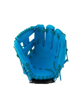 Blue infield leather baseball glove