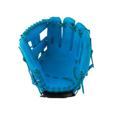 Blue infield leather baseball glove Blue infield leather baseball glove