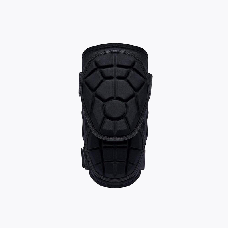 Black impact-resistant sports elbow pads