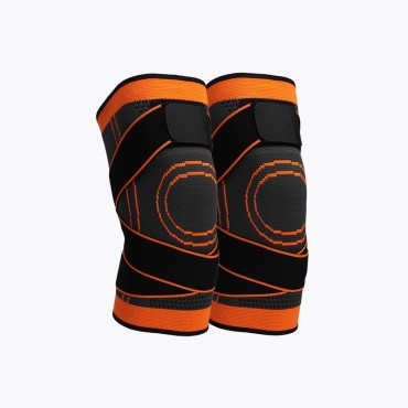 Elastic compression sports knee brace