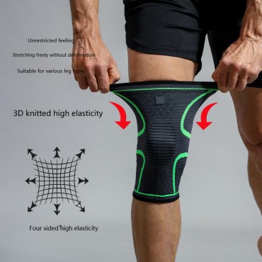 Highly elastic and breathable sports knee brace