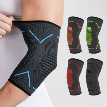 Highly elastic and comfortable sports elbow support