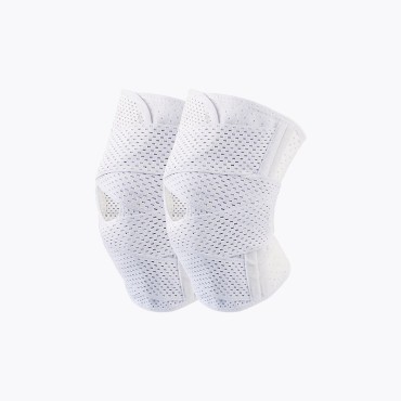 Adjustable compression mesh sports knee brace