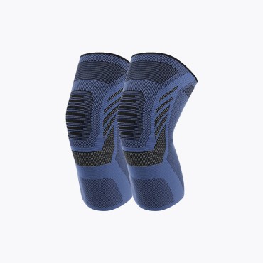 Elastic knitted compression knee brace