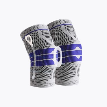 Spring-supported knee braces on both sides