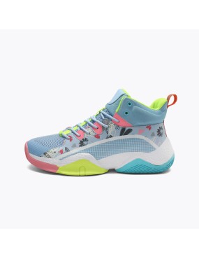 Colorful outdoor high-top athletic shoes